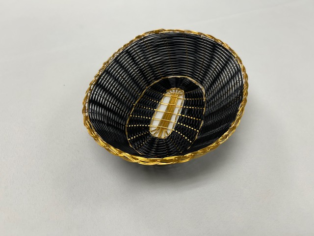 Rental store for Bread Basket Black Gold Trim Oval 7 x9 in Omaha NE
